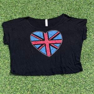 Addictive Y2K UK Heart Women's multi Crop-top